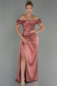 Onion Skin Long Satin Engagement Dress ABU1606