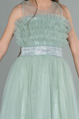 Long Turquoise Girl Dress ABU3032