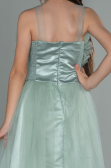 Long Turquoise Girl Dress ABU3032
