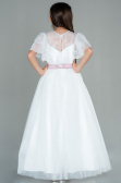 Front Short Back Long White Girl Dress ABO103
