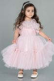 Short Powder Color Girl Dress ABK1707