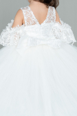 Long White Kid Wedding Dress ABU3044