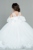 Long White Kid Wedding Dress ABU3044