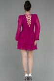 Fuchsia Mini Chiffon Invitation Dress ABK959