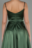 Oil Green Long Satin Evening Dress ABU1601