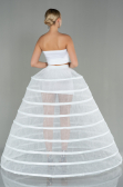 White Tarlatan Evening Dresses ABN09