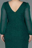 Midi Emerald Green Plus Size Evening Dress ABK1726