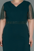 Emerald Green Midi Oversized Evening Dress ABK1338