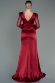 Long Burgundy Satin Evening Dress ABU3080