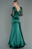 Long Emerald Green Satin Evening Dress ABU3080