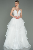 Long White Evening Dress ABU3082