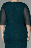 Long Emerald Green Plus Size Evening Dress ABU2857