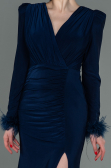 Navy Blue Long Evening Dress ABU2804