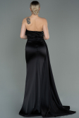 Long Black Satin Evening Dress ABU3091