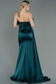 Long Emerald Green Satin Evening Dress ABU3091