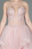 Long Powder Color Evening Dress ABU3082
