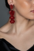 Burgundy Earring UK573