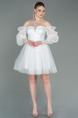 Short White Invitation Dress ABK1745