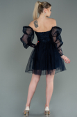 Short Navy Blue Invitation Dress ABK1745
