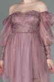 Short Powder Color Invitation Dress ABK1745