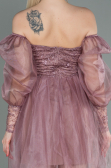 Short Powder Color Invitation Dress ABK1745