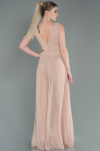 Beige Chiffon Invitation Dress ABT075