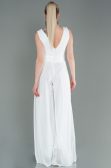 White Chiffon Invitation Dress ABT075