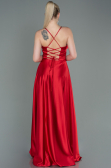 Red Long Satin Evening Dress ABU2583