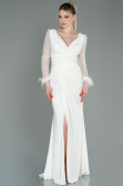 Long White Evening Dress ABU3008