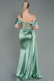 Turquoise Long Satin Evening Dress ABU2087