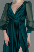 Long Emerald Green Satin Evening Dress ABU2830