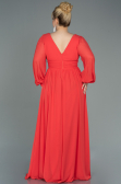 Orange Long Chiffon Oversized Evening Dress ABU1988
