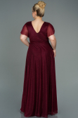 Burgundy Long Plus Size Evening Dress ABU2310