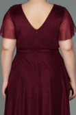Burgundy Long Plus Size Evening Dress ABU2310