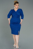 Sax Blue Short Oversized Evening Dress ABK1246