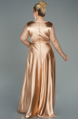 Gold Long Satin Oversized Evening Dress ABU2641