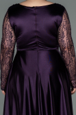 Dark Purple Long Satin Oversized Evening Dress ABU2641