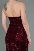 Long Burgundy Scaly Evening Dress ABU3134