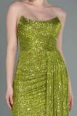 Long Pistachio Green Scaly Evening Dress ABU3134