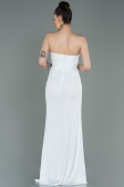 Long White Scaly Evening Dress ABU3134