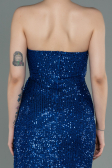 Long Sax Blue Scaly Evening Dress ABU3134