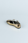 Gold Patterned Kids Shoe HR185