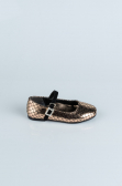 Bronze Patterned Kids Shoe HR184