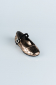 Bronze Patterned Kids Shoe HR184