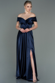 Long Navy Blue Prom Gown ABU3157