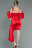 Short Red Satin Invitation Dress ABK1773