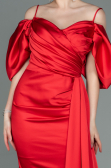 Short Red Satin Invitation Dress ABK1773
