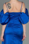 Short Sax Blue Satin Invitation Dress ABK1773