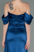 Indigo Long Satin Evening Dress ABU2661
