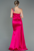 Fuchsia Long Satin Evening Dress ABU2386